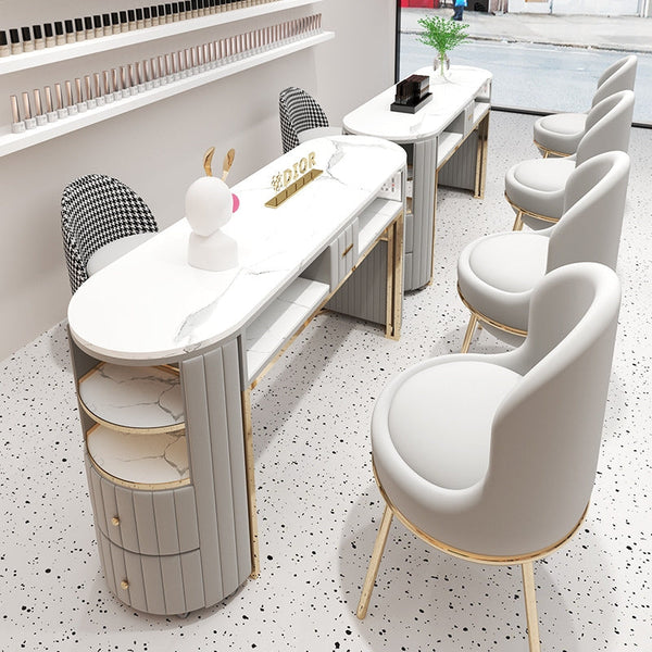 Modern Nail Salon Furniture Nail Desk Manicure Table and Chair Set