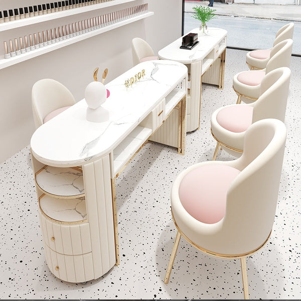 Modern Nail Salon Furniture Nail Desk Manicure Table and Chair Set