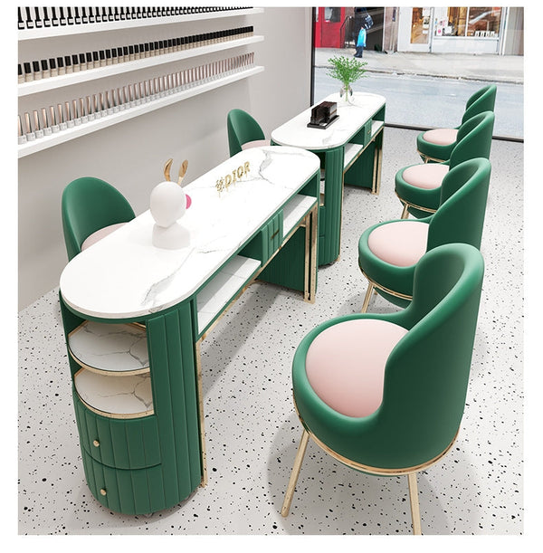 Modern Nail Salon Furniture Nail Desk Manicure Table and Chair Set