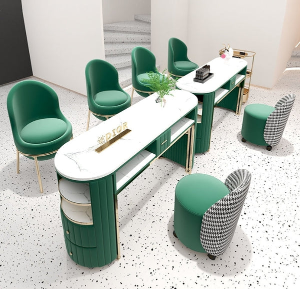 Modern Nail Salon Furniture Nail Desk Manicure Table and Chair Set