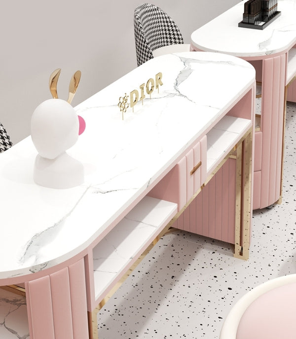 Modern Nail Salon Furniture Nail Desk Manicure Table and Chair Set