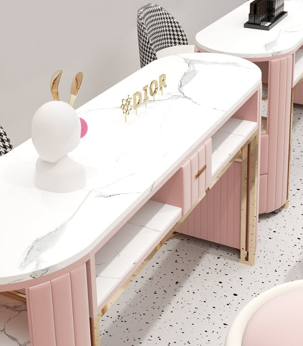 Modern Nail Salon Furniture Nail Desk Manicure Table and Chair Set