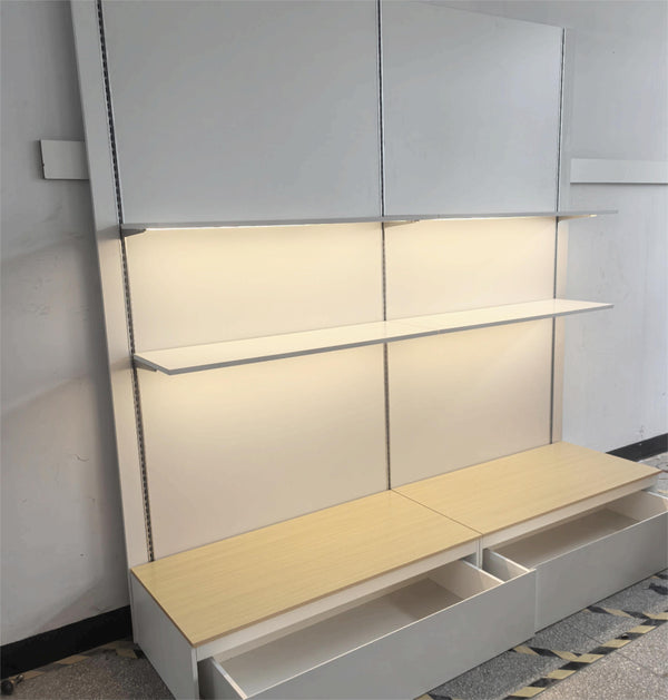 Custom Shoes Display Shelves Wall Mount Handbag Display Stand