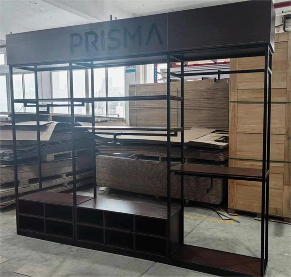 Boutique Clothes Store Wall Mount Clothing Display Racks Shelves Garment Display Stand