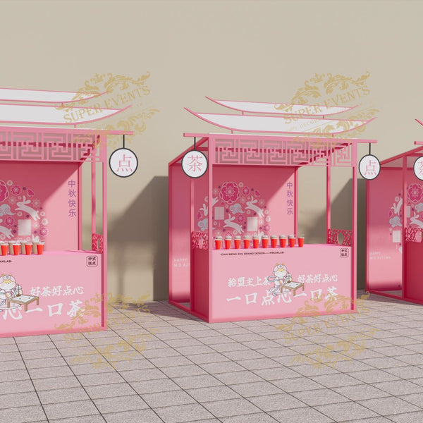 Mobile Promotion Kiosk Market Stall Trellis Night Market Commercial Trade Show Stall Booth