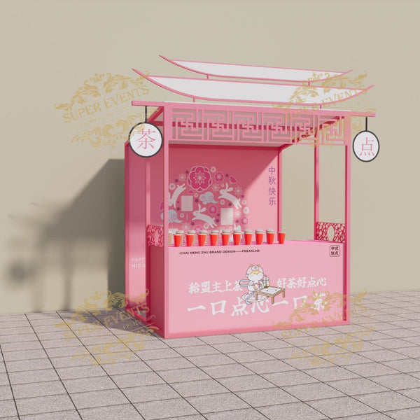 Mobile Promotion Kiosk Market Stall Trellis Night Market Commercial Trade Show Stall Booth