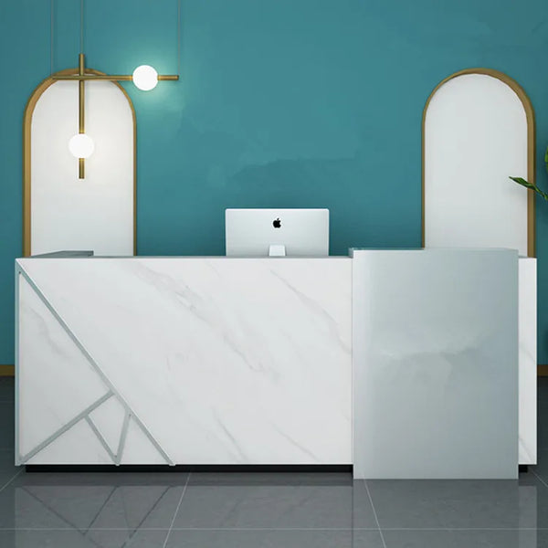White Beauty Salon Furniture Spa Reception Desk Table Office Front Counter
