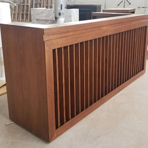 Modern Office Furniture Hotel Reception Counter Front Desk with LED Lights