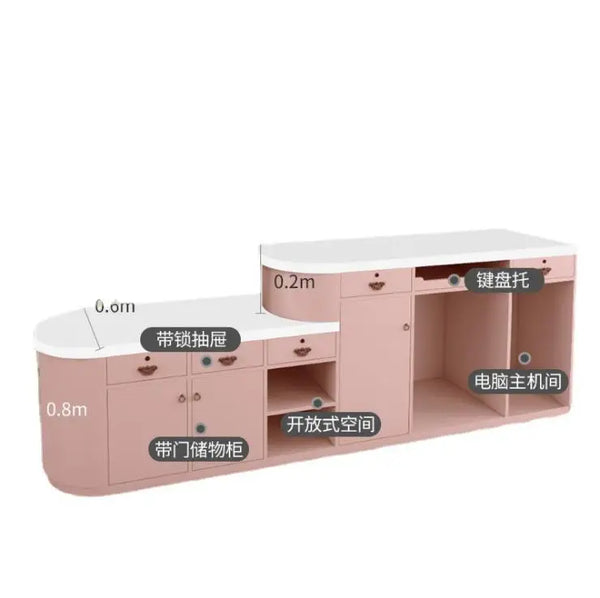 Modern Fancy Design Beauty Salon Furniture Reception Desk Hotel Front Desk Counter