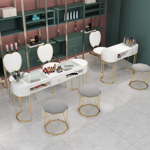 Modern Nail Salon Furniture Nail Desk Manicure Table and Chair Set