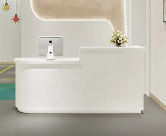 Modern Wood Reception Desk Beauty Salon Office Building Reception Counter