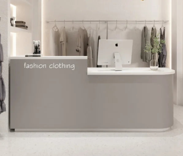 High Quality Small Boutique Clothing Store Furniture Reception Desk Counter