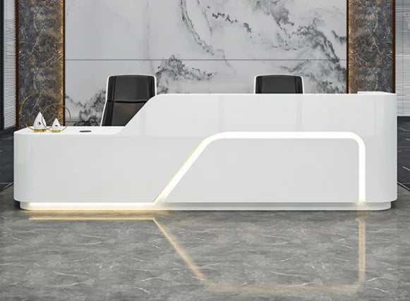 Modern Clothing Store Hotel Beauty Salon Reception Counter Front Desk with Lights