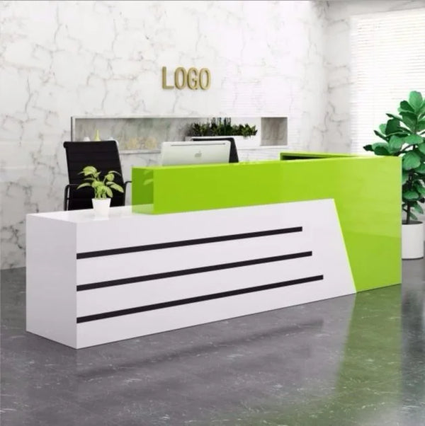 Large Reception Desk Front Desk Counter for Salon Office Lobby Retail Shop Clinic