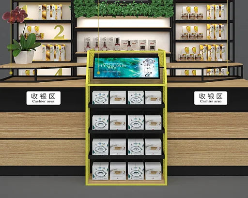 Convenience Store Checkout Counter Wooden Cashier Counter for Supermarket