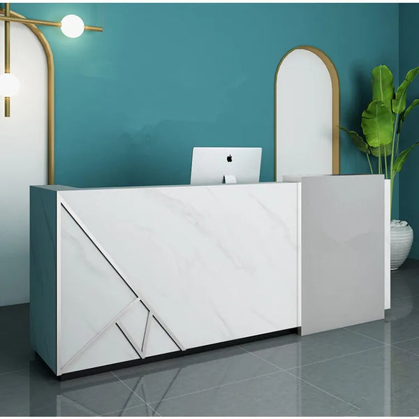 White Beauty Salon Furniture Spa Reception Desk Table Office Front Counter