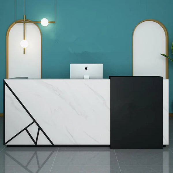 White Beauty Salon Furniture Spa Reception Desk Table Office Front Counter