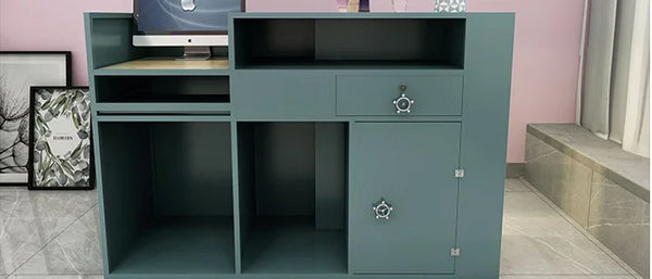 Custom Logo Clothing Store Small Cashier Counter Beauty Salon Reception Desk