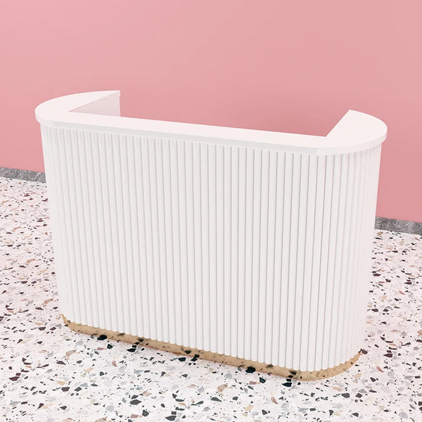 Cheap Small White Modern Office Front Counter Salon Reception Desk