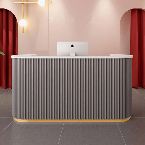 Cheap Small White Modern Office Front Counter Salon Reception Desk
