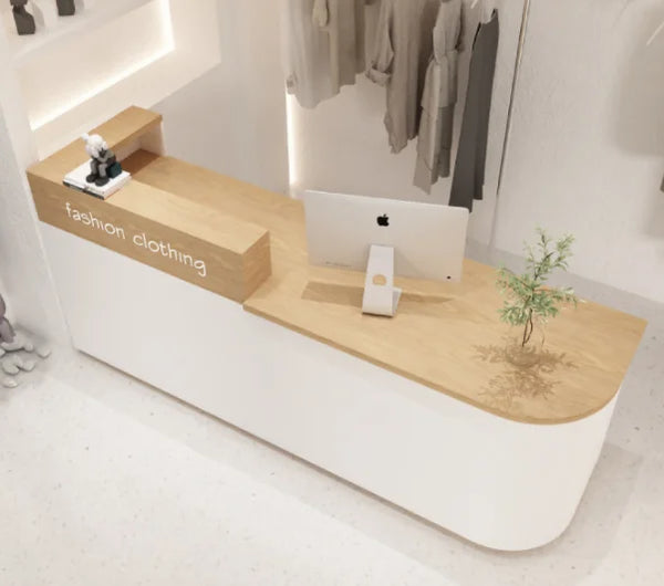 High Quality Small Boutique Clothing Store Furniture Reception Desk Counter