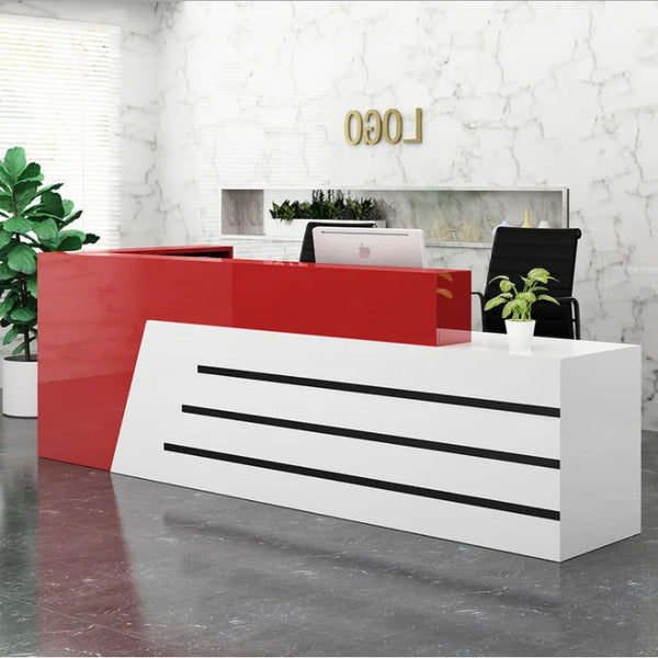 Large Reception Desk Front Desk Counter for Salon Office Lobby Retail Shop Clinic