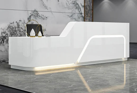 Modern Clothing Store Hotel Beauty Salon Reception Counter Front Desk with Lights