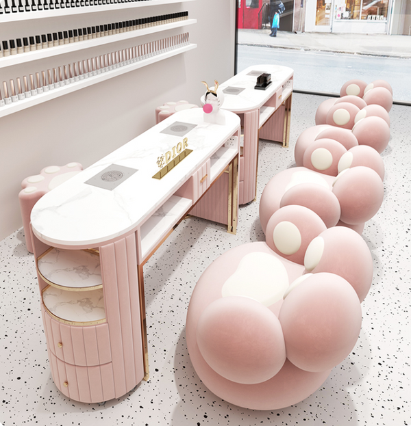 Modern Nail Salon Furniture Nail Desk Manicure Table and Chair Set