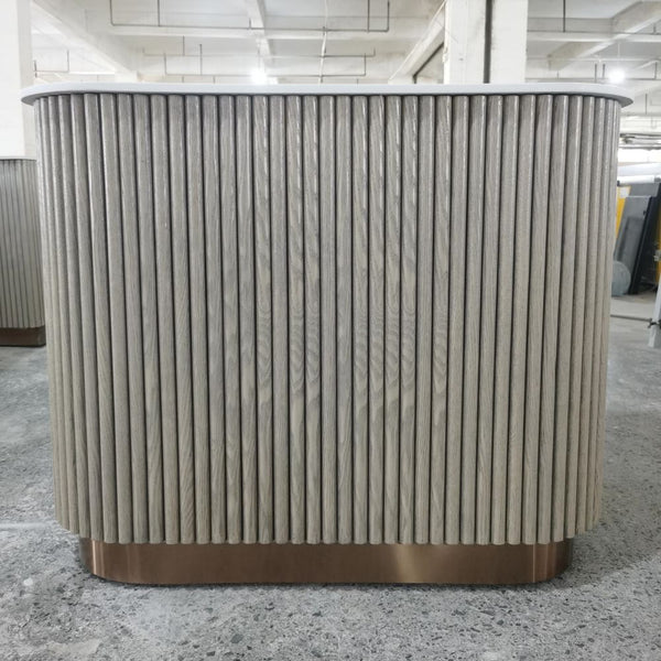 Modern Office Furniture Hotel Front Desk Beauty Salon Reception Counter with Light