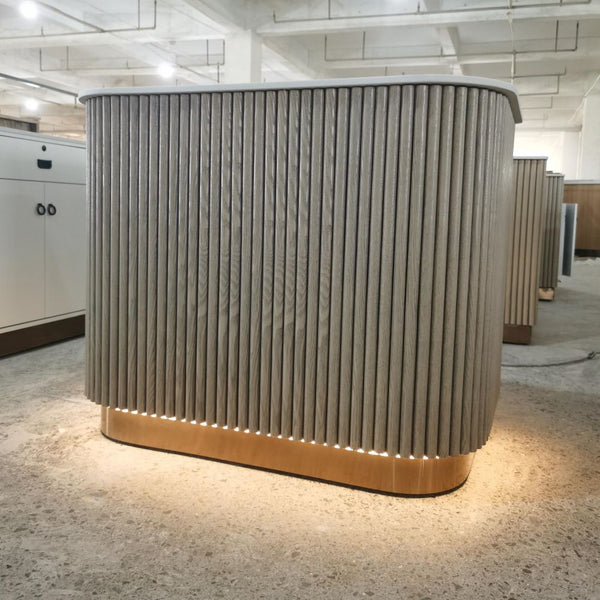 Modern Office Furniture Hotel Front Desk Beauty Salon Reception Counter with Light