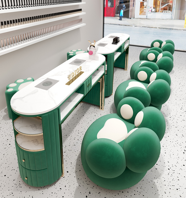 Modern Nail Salon Furniture Nail Desk Manicure Table and Chair Set
