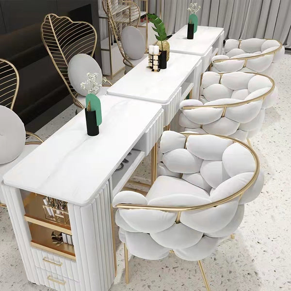 Modern Nail Salon Furniture Nail Desk Manicure Table and Chair Set