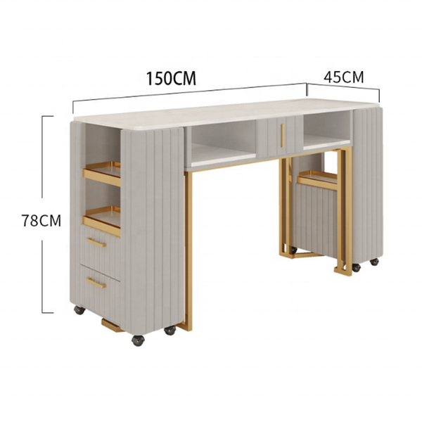 Modern Nail Salon Furniture Nail Desk Manicure Table and Chair Set