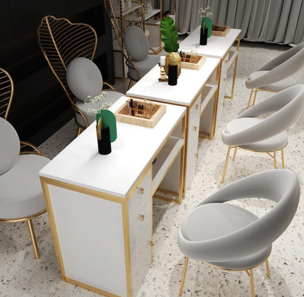 Modern Nail Salon Furniture Nail Desk Manicure Table and Chair Set