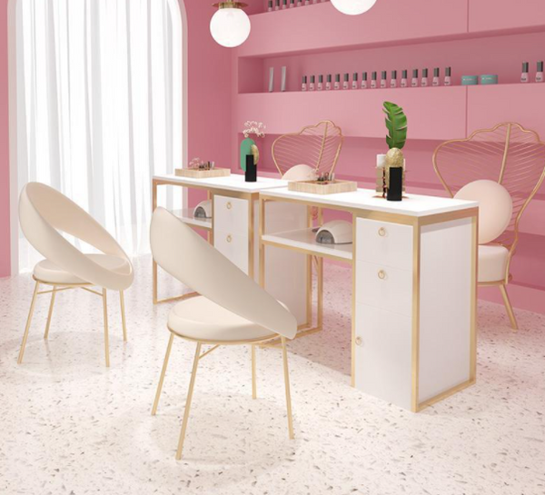 Modern Nail Salon Furniture Nail Desk Manicure Table and Chair Set