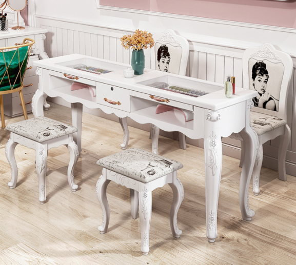 Modern Nail Salon Furniture Nail Desk Manicure Table and Chair Set