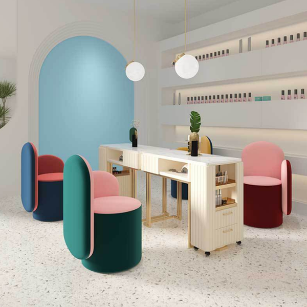 Modern Nail Salon Furniture Nail Desk Manicure Table and Chair Set