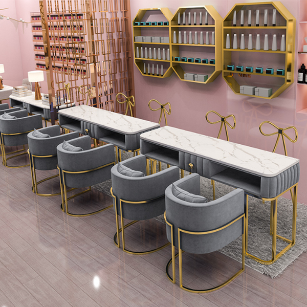 Modern Nail Salon Furniture Nail Desk Manicure Table and Chair Set