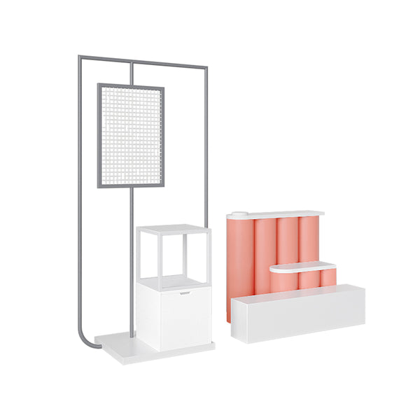 Freestanding Retail Store Display Stand For Purses with Waterfall Arms
