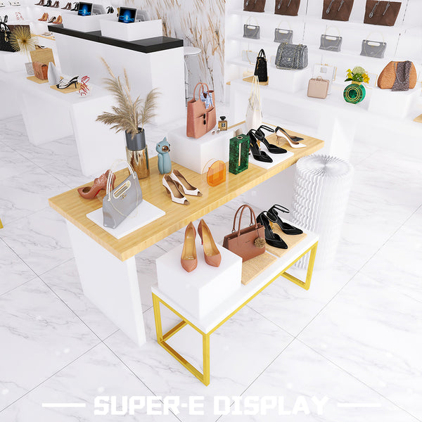 Solid Wood Fully Display Table for Boutique Retail Store