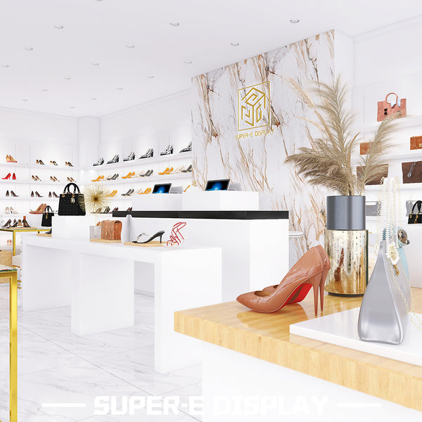Floorstanding POS Metal Sandal Display Rack Gondola