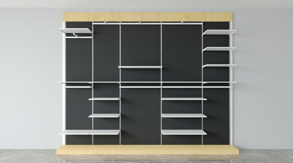White Pegboard Wall Panel Handbag Shop Display Shelf