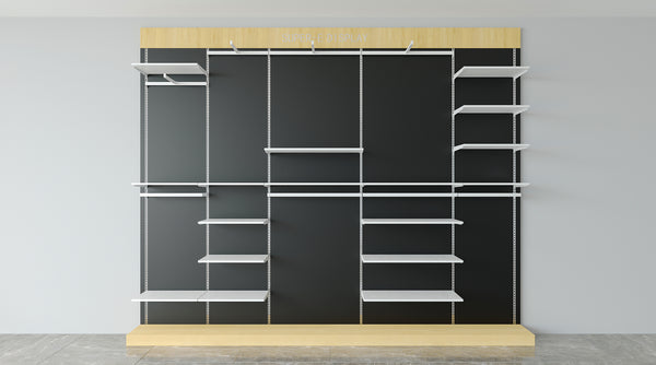 White Pegboard Wall Panel Handbag Shop Display Shelf