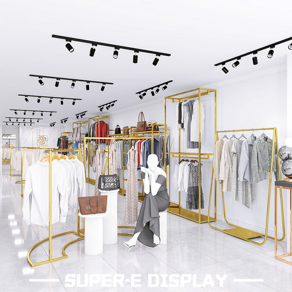 Clean Modular Clothing Displays for Boutiques Store