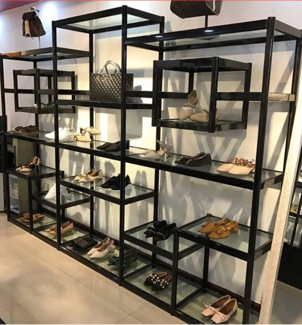 Hot sale shoe shop furniture metal display rack