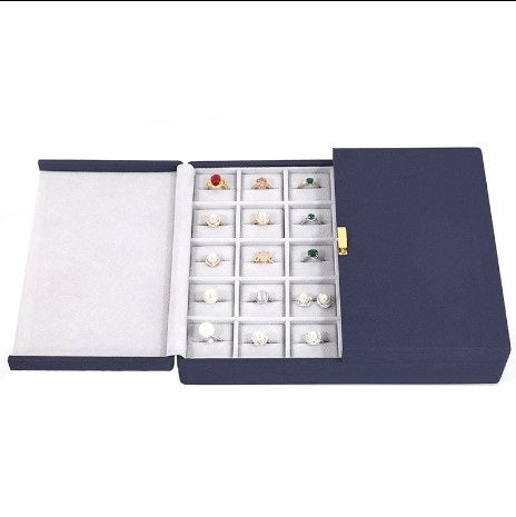 Wholesale Custom Leather Jewelry Ring Organizer Display Box