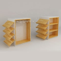 4 Layer Show Shelf Beddings Wooden Display Rack