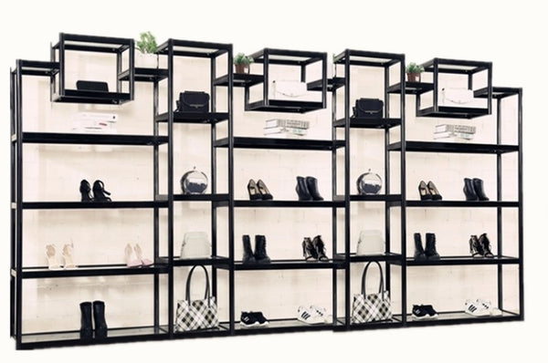 Hot sale shoe shop furniture metal display rack