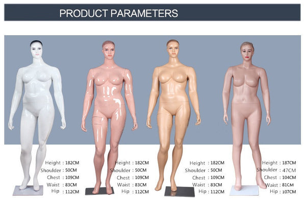 plus size fiberglass full body mannequins female