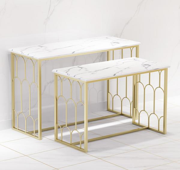 metal gold shoes display rack handbag display table